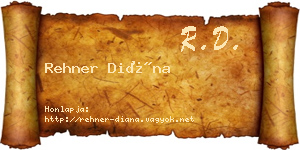 Rehner Diána névjegykártya